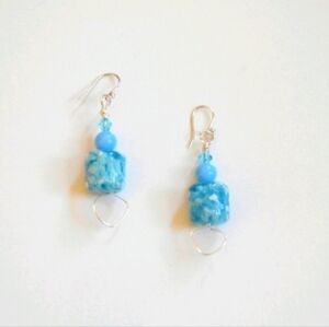 Beaded-Marbles Dangling Earrings